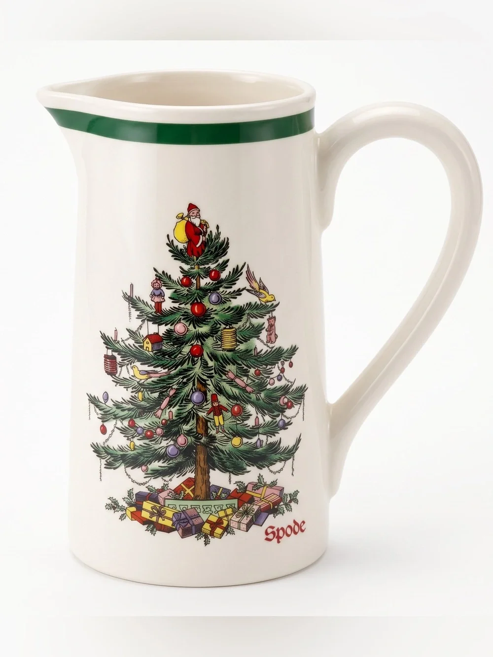 Vintage Spode Christmas Tree Pitcher Jug Teleflora Excellence